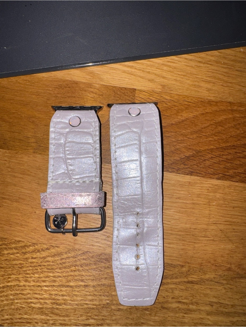 Lavender Croc-Embossed Leather Watch Strap — Women's Replacement Band